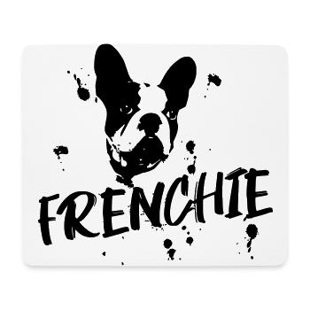 Bouledogue français / Frenchie / French Bulldog - Tapis de souris (format paysage) - blanc - Devant
