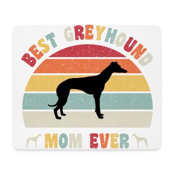 Best Greyhound Mom ever dog lovers vintage retro - Mousepad (Querformat) - Weiß - Vorne
