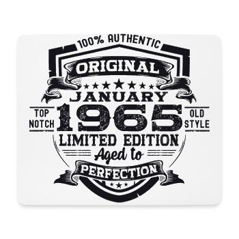 Born 1965 January 58th birthday Gift man - Mouse Pad (horizontal) - white - Front