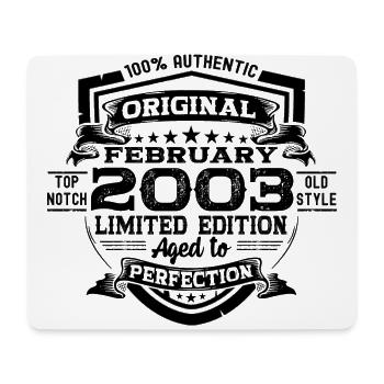 Februar Jahrgang 2003 Retro Geburtstag Geschenk - Mousepad (Querformat) - Weiß - Vorne
