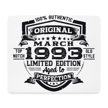 30th Birthday Man Original March Vintage 1993 - Mouse Pad (horizontal) - white - Front