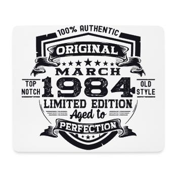 39ème Anniversaire Homme Original Mars Vintage 1984 - Tapis de souris (format paysage) - blanc - Devant