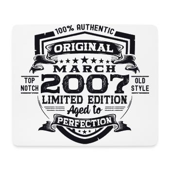 16th Birthday Man Original March Vintage 2007 - Mouse Pad (horizontal) - white - Front