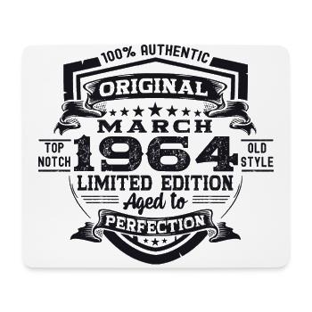 60th birthday Mann Original March Born 1964 - Mouse Pad (horizontal) - white - Front