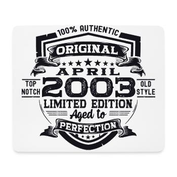 20e anniversaire homme April Né 2003 Original - Tapis de souris (format paysage) - blanc - Devant