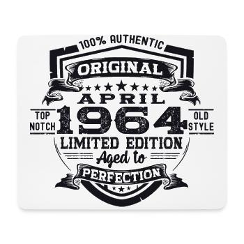 59e anniversaire homme April Né 1964 Original - Tapis de souris (format paysage) - blanc - Devant