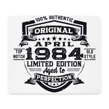 39e anniversaire homme April Né 1984 Original - Tapis de souris (format paysage) - blanc - Devant