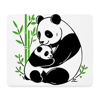 Panda tenderness - Mouse Pad (horizontal) - white - Front