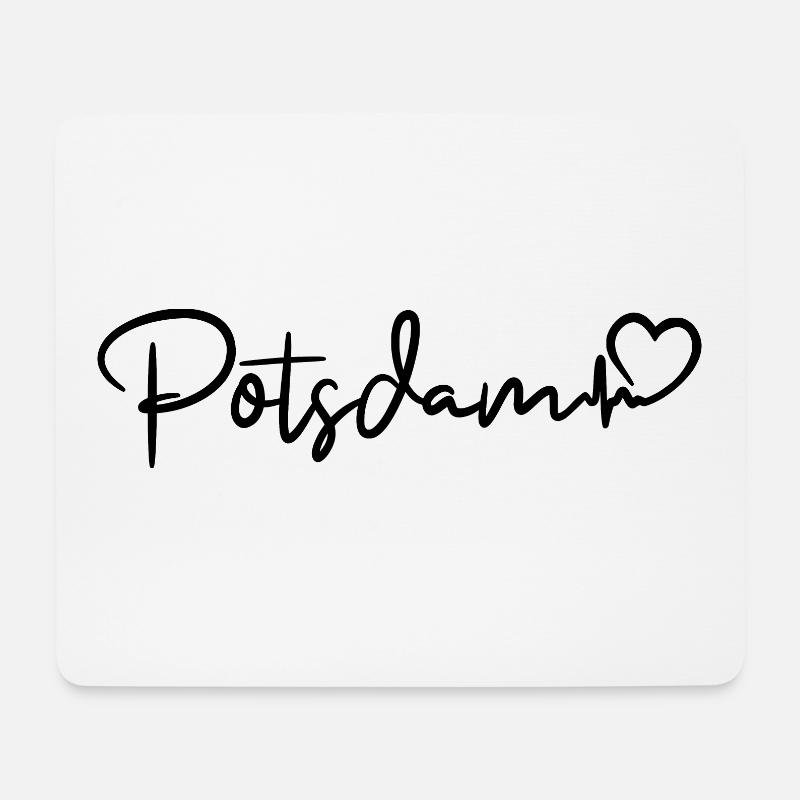 Potsdam Herzschlag - Mousepad (Querformat) - Weiß