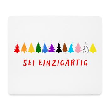 Sei einzigartig! LGBTQ - Mousepad (Querformat) - Weiß - Vorne