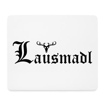 Lausmadl mit Hirsch - Mousepad (Querformat) - Weiß - Vorne