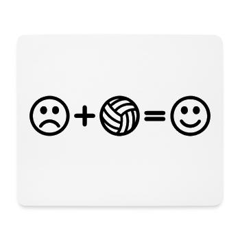 Volleyball Smileys - Mousepad (Querformat) - Weiß - Vorne