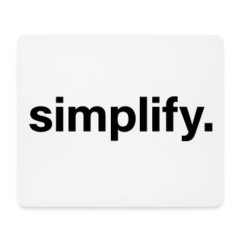 simplifier - Tapis de souris (format paysage) - blanc - Devant