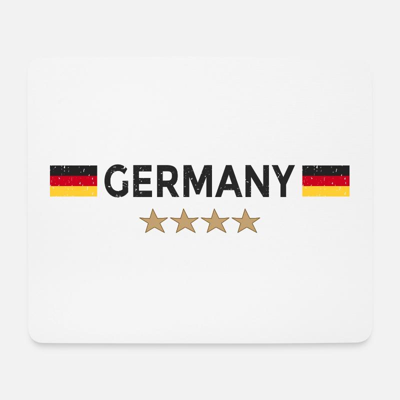 Deutschland Fußball Trikot Deutsche Flagge - Mousepad (Querformat) - Weiß