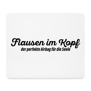 Flausen im Kopf - Mousepad (Querformat) - Weiß - Vorne