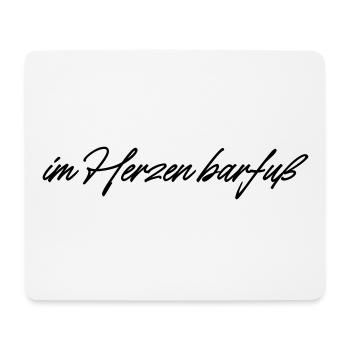 im Herzen barfuß - Mousepad (Querformat) - Weiß - Vorne
