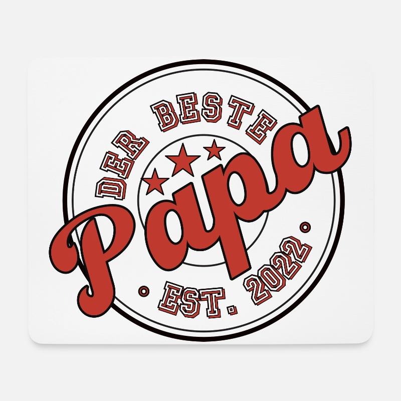 Der Beste Papa 2022 - Mousepad (Querformat) - Weiß