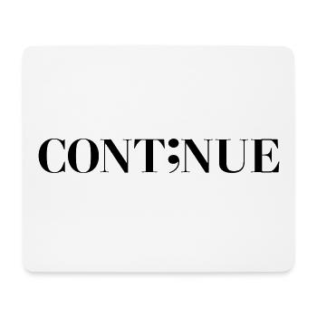 Continuer le noir - Tapis de souris (format paysage) - blanc - Devant