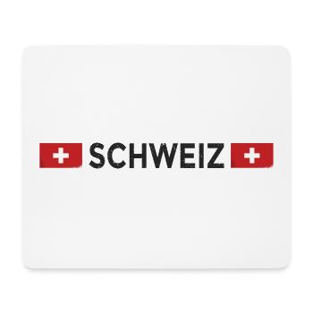 Schweiz Fußball Fan Trikot Schweizer Flagge Suisse - Mousepad (Querformat) - Weiß - Vorne