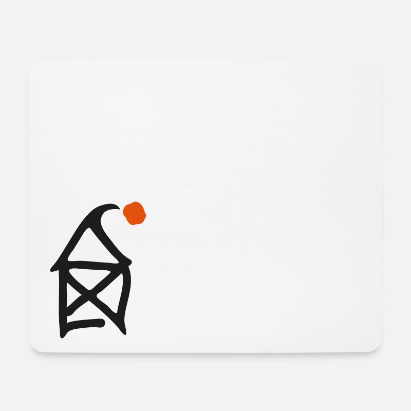 Haus vom Nikolaus - Mousepad (Querformat) - Weiß