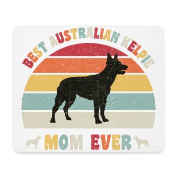 Meilleure maman australienne Kelpie jamais amateurs de chiens vintage - Tapis de souris (format paysage) - blanc - Devant