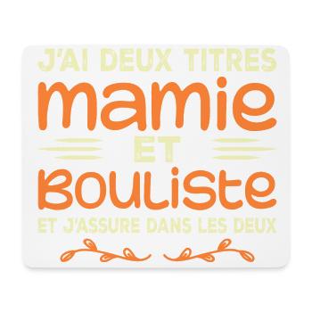 Zwei Titel Granny Bouliste | Oma, Pétanque - Mousepad (Querformat) - Weiß - Vorne