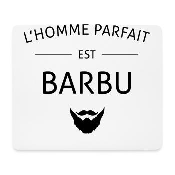 L'homme parfait est barbu - Tapis de souris (format paysage) - blanc - Devant