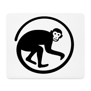 Affe - Mousepad (Querformat) - Weiß - Vorne