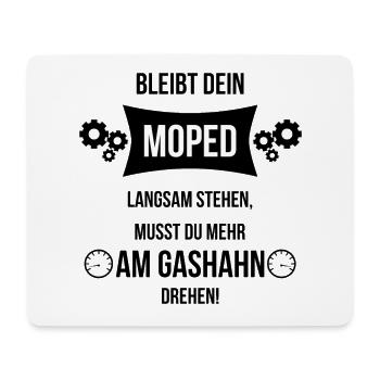 moped spruch motorrad - Mousepad (Querformat) - Weiß - Vorne