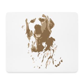 Creative drawing Golden Retriever - Mouse Pad (horizontal) - white - Front
