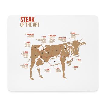 Steak Champ Winter BBQ Pitmaster - Mouse Pad (horizontal) - white - Front