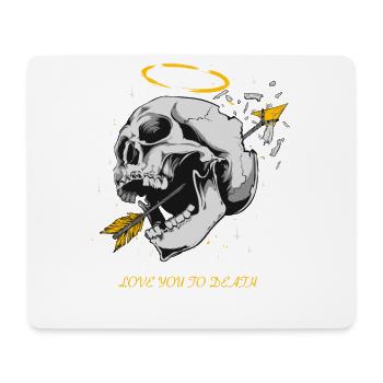 Love you to Death Gothic Metal - Mousepad (Querformat) - Weiß - Vorne