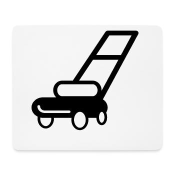 Rasenmäher Gartenarbeit - Mousepad (Querformat) - Weiß - Vorne