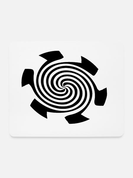 Spirale Hypnose hypnotisch halluzination - Mousepad (Querformat) - Weiß
