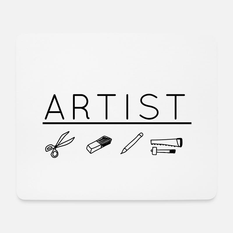 Artist / artist at work - Mouse Pad (horizontal) - white