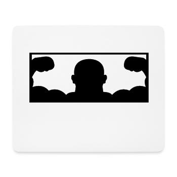 Homme muscle très fort - Tapis de souris (format paysage) - blanc - Devant