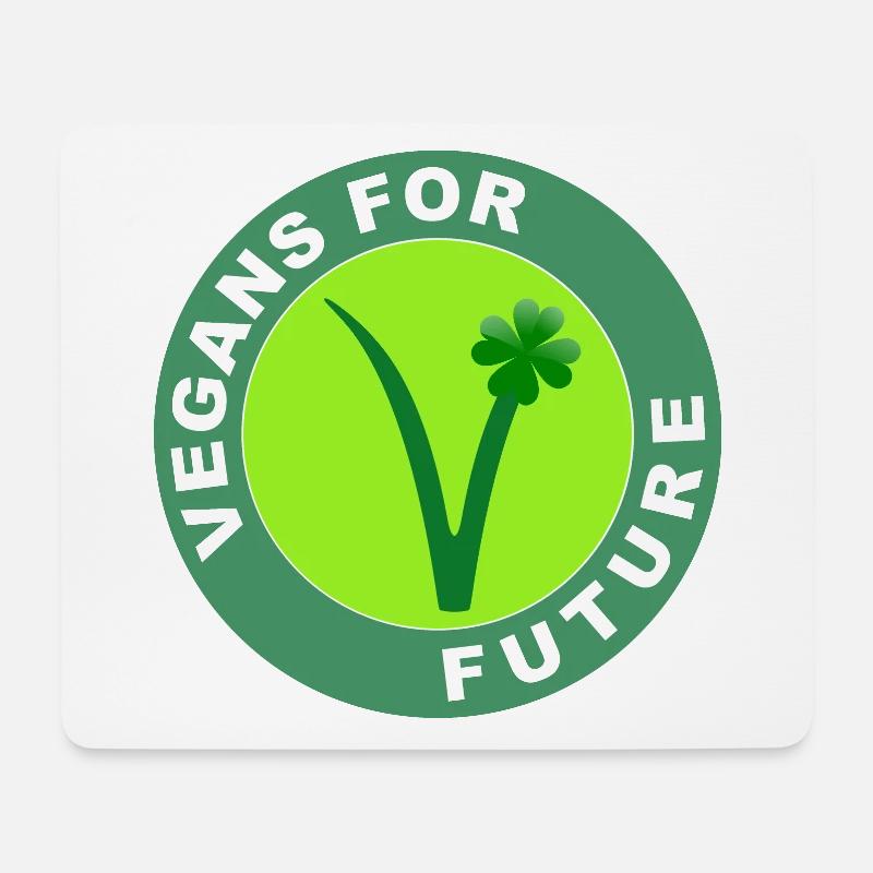 Vegans for Future - Mousepad (Querformat) - Weiß