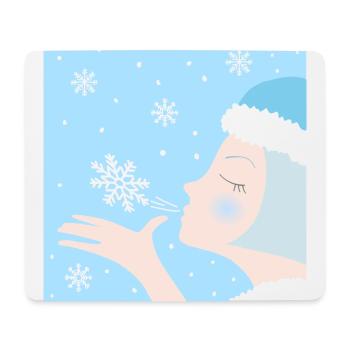 Winter - Mousepad (Querformat) - Weiß - Vorne