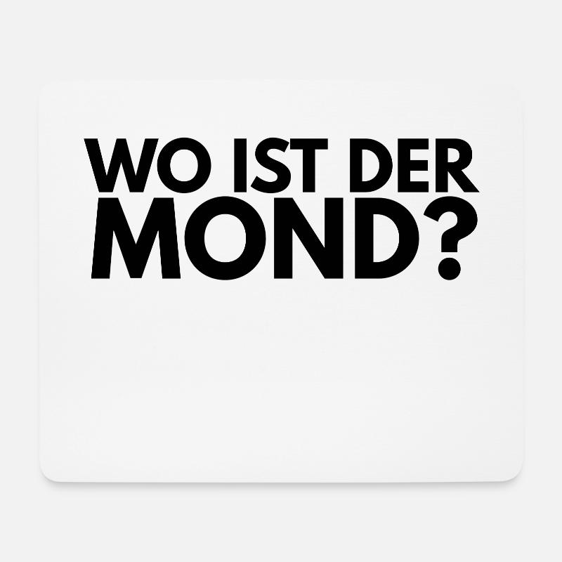 wo ist der Mond ? - Mousepad (Querformat) - Weiß