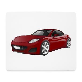 sports car red 41 F - Mousepad (Querformat) - Weiß - Vorne