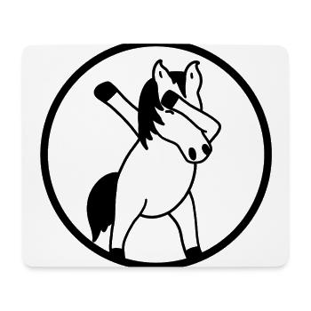 Dabbing Pferd Cooles Design Pferdenarr Geschenk - Mousepad (Querformat) - Weiß - Vorne