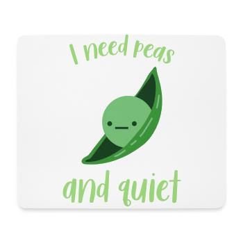 I need peas and quiet 65 F - Mouse Pad (horizontal) - white - Front