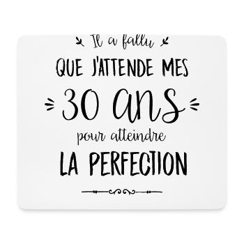 30 ans/perfection - Tapis de souris (format paysage) - blanc - Devant