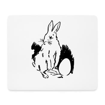 Lapin de Pâques Lapin de Pâques - Tapis de souris (format paysage) - blanc - Devant