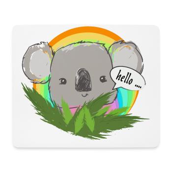 Koala im Regenbogenkreis - Mousepad (Querformat) - Weiß - Vorne