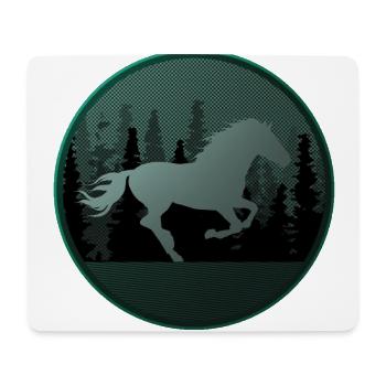 Cheval chevaux équitation poney équestre western chemise - Tapis de souris (format paysage) - blanc - Devant