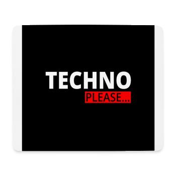 Techno - Techno music - Raver - Gesichtsmaske - Mousepad (Querformat) - Weiß - Vorne