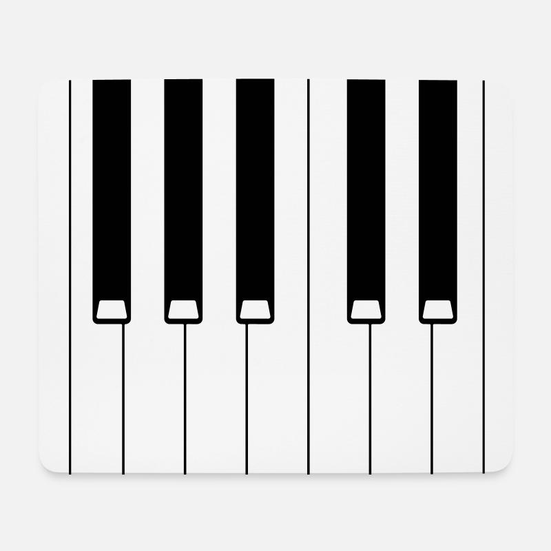 Piano - Mousepad (Querformat) - Weiß