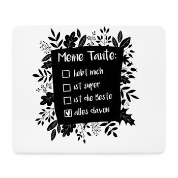 Meine Tante - Mousepad (Querformat) - Weiß - Vorne
