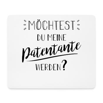 Möchtest du meine Patentante werden? - Mousepad (Querformat) - Weiß - Vorne